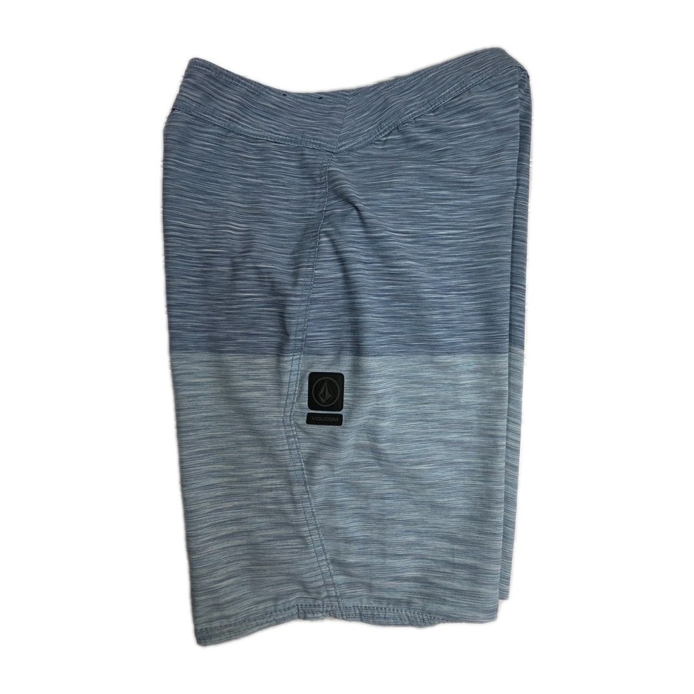Volcom Mod-Tech Board Shorts Mens 30 Blue STRIPE COLORBLOCK SURF BEACH